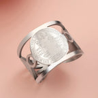 Solomon Seal & Saint Medal Amulet Ring — Stainless Steel