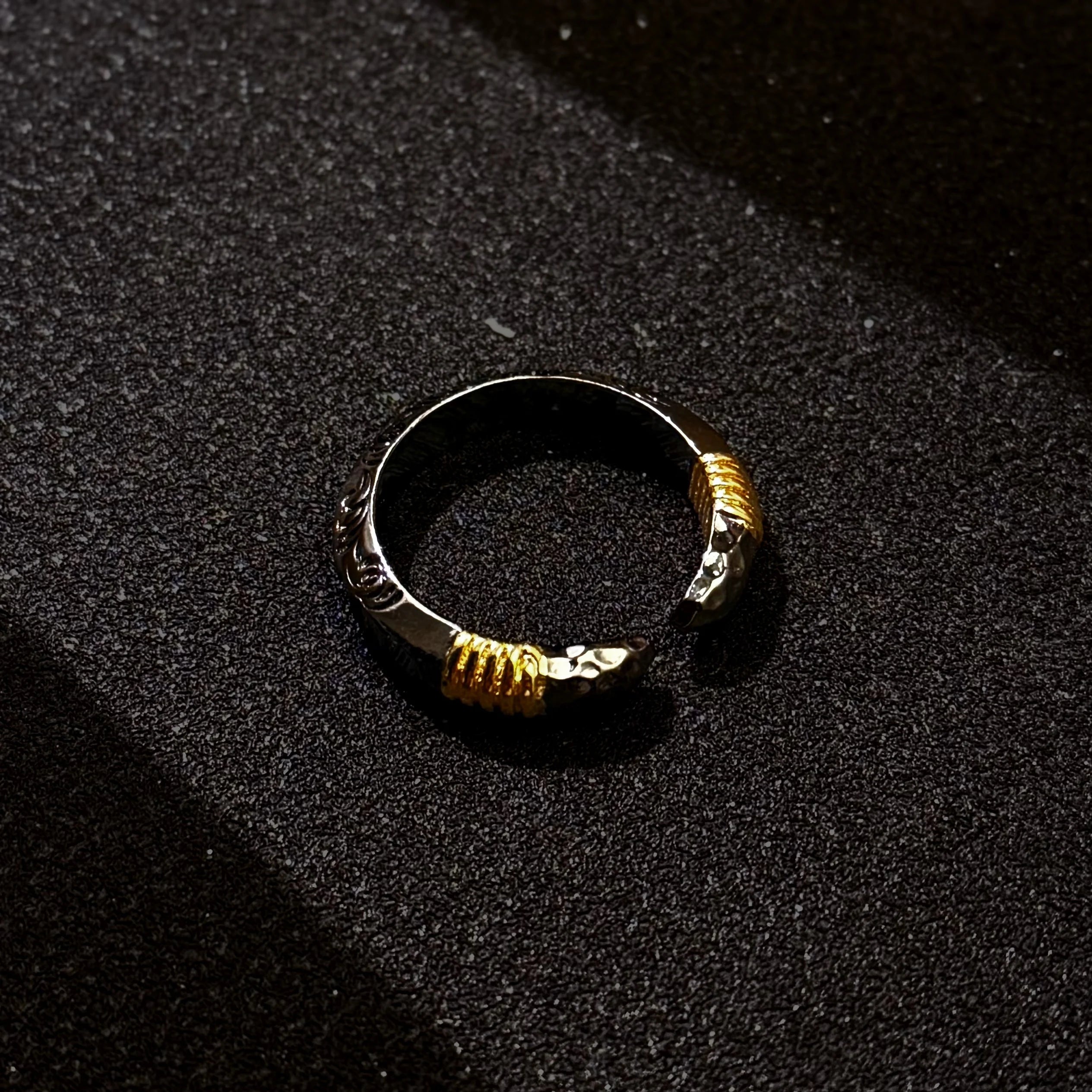 Retro Tang Grass Pattern Spearhead Adjustable Open Ring For Men Silver-plated Copper Punk Gothic Edgy Jewelry Accessories Gift