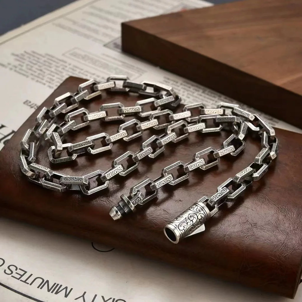 Brass Punk Hiphon rock link Chain Cool Necklace Clavicle Chain Necklace For Women Men Girls Party Jewelry
