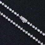 NUOYA Hip Hop Tennis Bracelet Iced Out AAAAA CZ Diamond Star Chain Bling White Gold Plated Jewelry luxury Gift Women Men