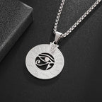 Stainless Steel Ancient Egyptian Ankh Cross Life Key Totem Necklace Men and Women Lucky Amulet Jewelry