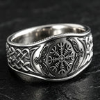 Nordic Viking Compass Shape Ring — Zinc Alloy