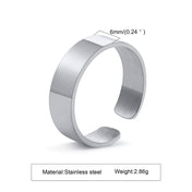 Polished Bend Ring Adjustable — Stainless Steel