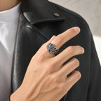 All-Seeing Eye Octopus Tentacle Signet Ring — Stainless Steel
