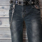 Biker Motorcycle Long Wallet Keychain — Stainless Steel