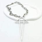 Punk Gothic Y2K Star Pendant Chain Choker Necklace