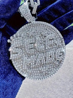 SGIAWETA-1pc Star-Shaped Letter Inlaid Ice Crystal Pendant Cuban Chain Necklace, Unisex, Cool And Charming Hip-Hop