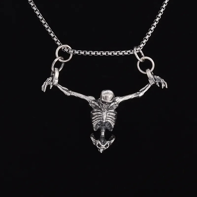 Vintage Punk Mythology Style Metal Sexy Angel Goddess Pendant Necklace for Men Women Classic Mysterious Souvenir Jewelry