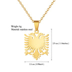Albania Eagle Pendant Necklace — Two-Tone