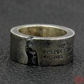 S925 Sterling Silver Rings for Men New Fashion Half Face Skull-head Lettering Pure Argentum Punk Jewelry Amulet Wholesale