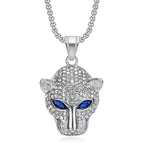 Vintage Leopard Head Pendant Necklace — Stainless Steel