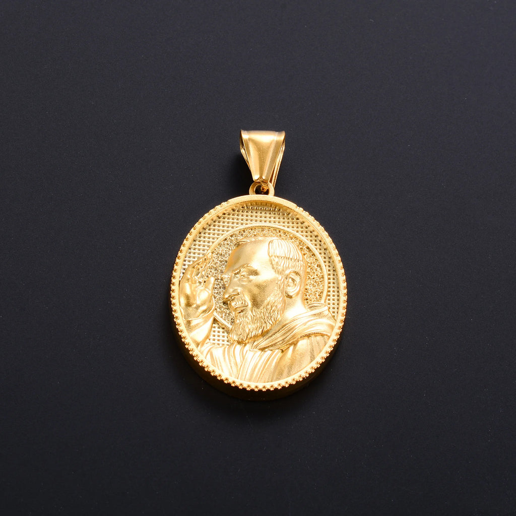 Jesus Cross Gold Pendant Necklace