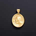 Jesus Cross Gold Pendant Necklace