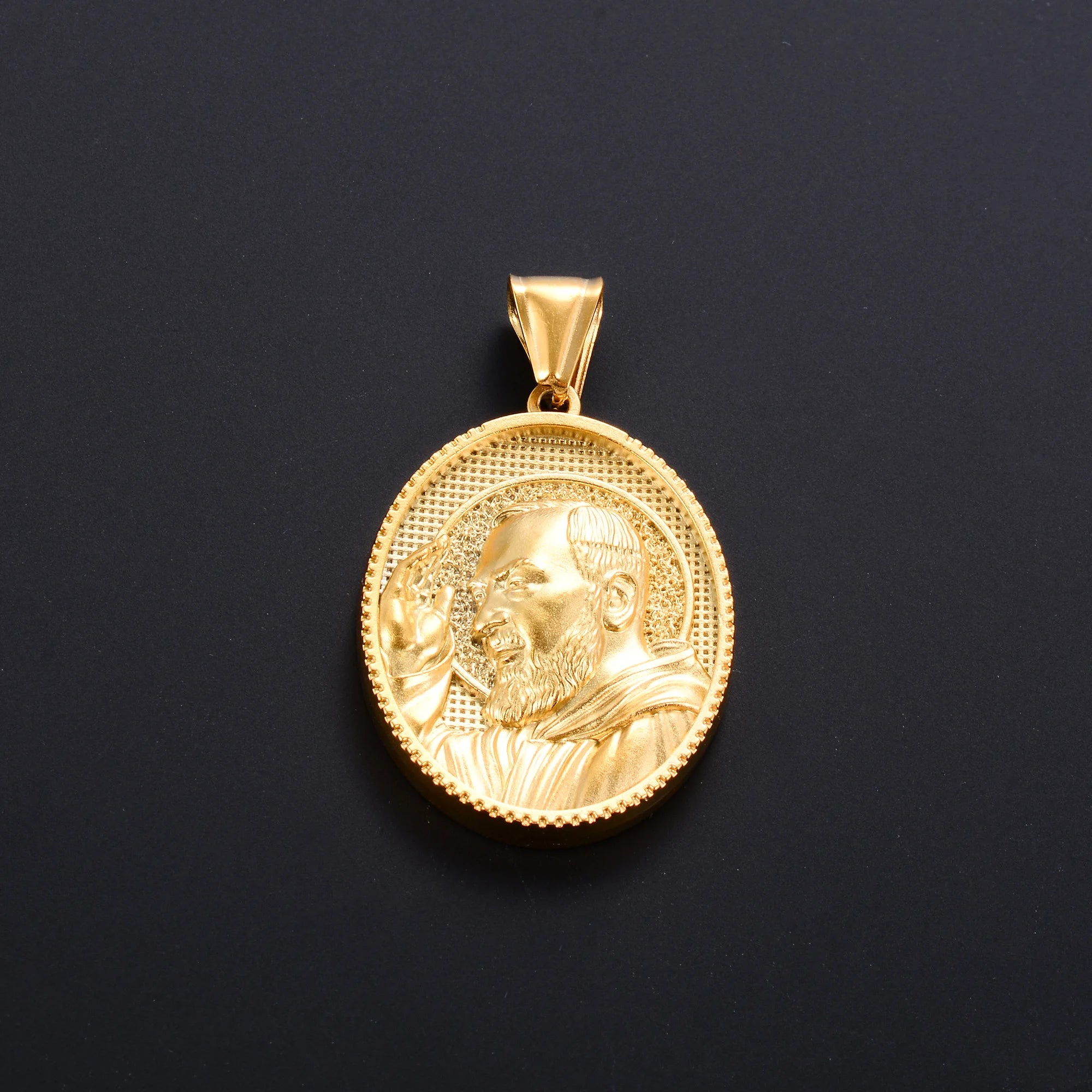 Jesus Cross Gold Pendant Necklace