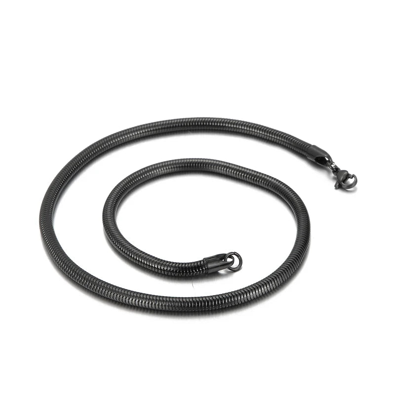 Snake Chain Pendant Necklace 6mm — Stainless Steel