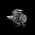Viking Two Entwined Ravens Ring — Odin, Stainless Steel