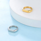 Skyrim Stainless Steel Signet Rings for Men Women Minimalist 5MM Wide Finger Rings 2026 Trend Wedding Couple Jewelry Gift Hot