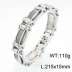Cool Black Gold Color Bracelet for Man 15MM Width Stainless Steel Chain Men's Wrist Arm Jewelry Birthday Gifts for Boys