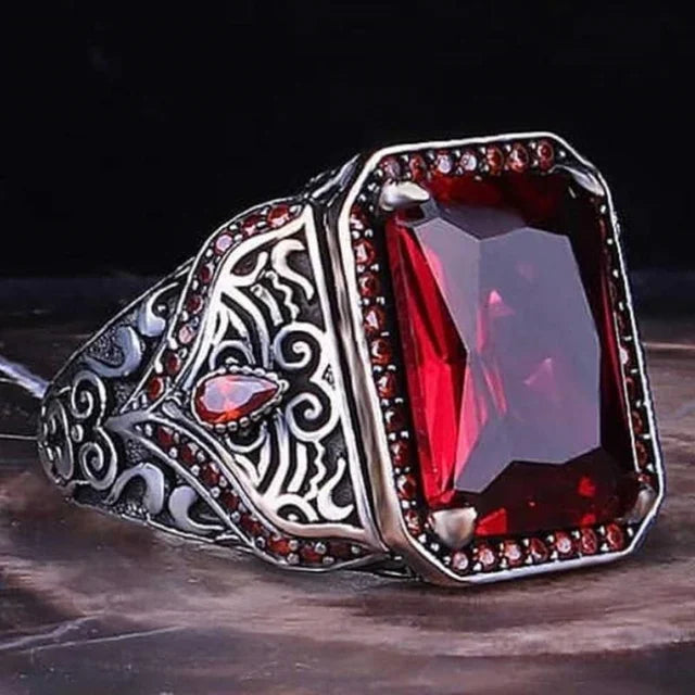 Vintage Iced Out Silver Ring