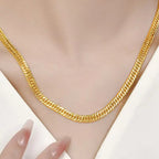 10mm 60cm Dominant Whip Necklace Men's Gold whip chain, full of aura, perfect for business meetings