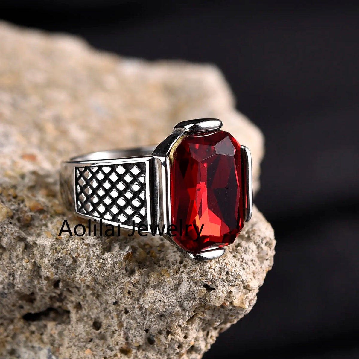 R3351 Men's High Quality Stainless Steel Multiple Color Styles Onyx Rings Jewelry Professional Factory Made