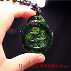 Jade Phoenix Pendant Necklace Charm Natural Chinese Amulet Fashion Black Green Gifts Jewellery Carved