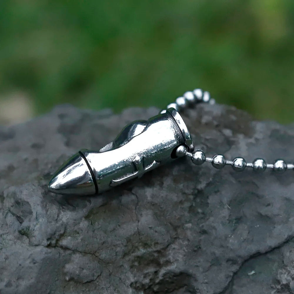Skull Cross Stainless Steel Pendant Necklace
