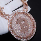Iced Out Round Pendant Necklace CZ