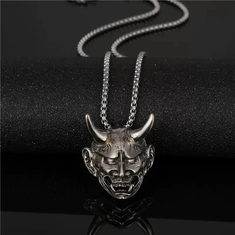 Ghost Face Devil Pendant Necklace — Stainless Steel