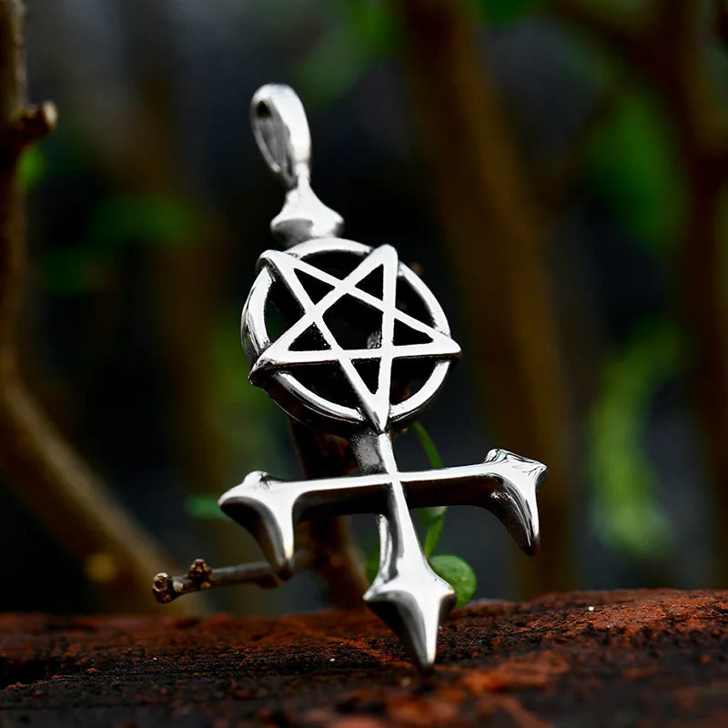 Satan Pentagram Demon Pendant — Stainless Steel