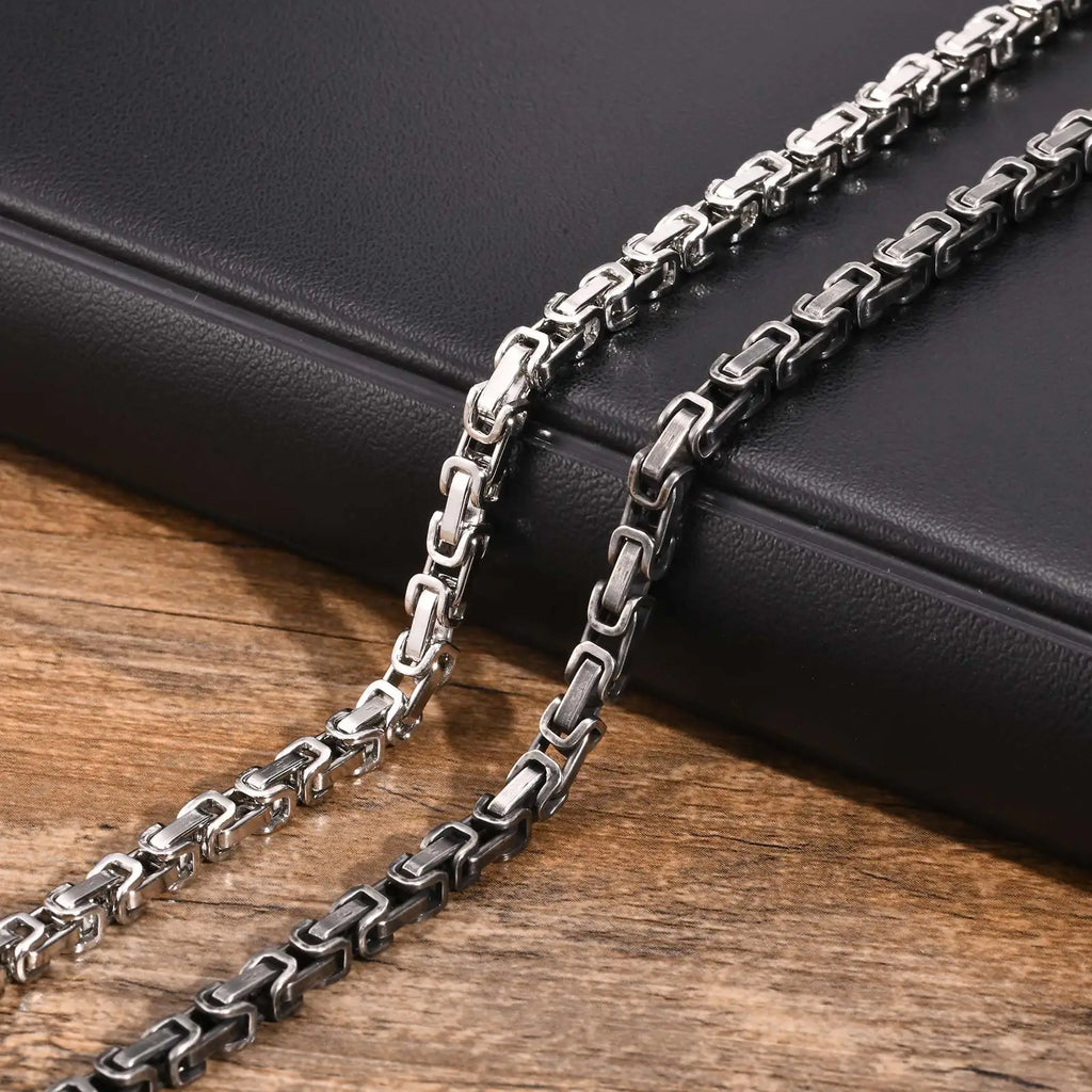 Byzantine Retro Chain Bracelet 4mm — Stainless Steel
