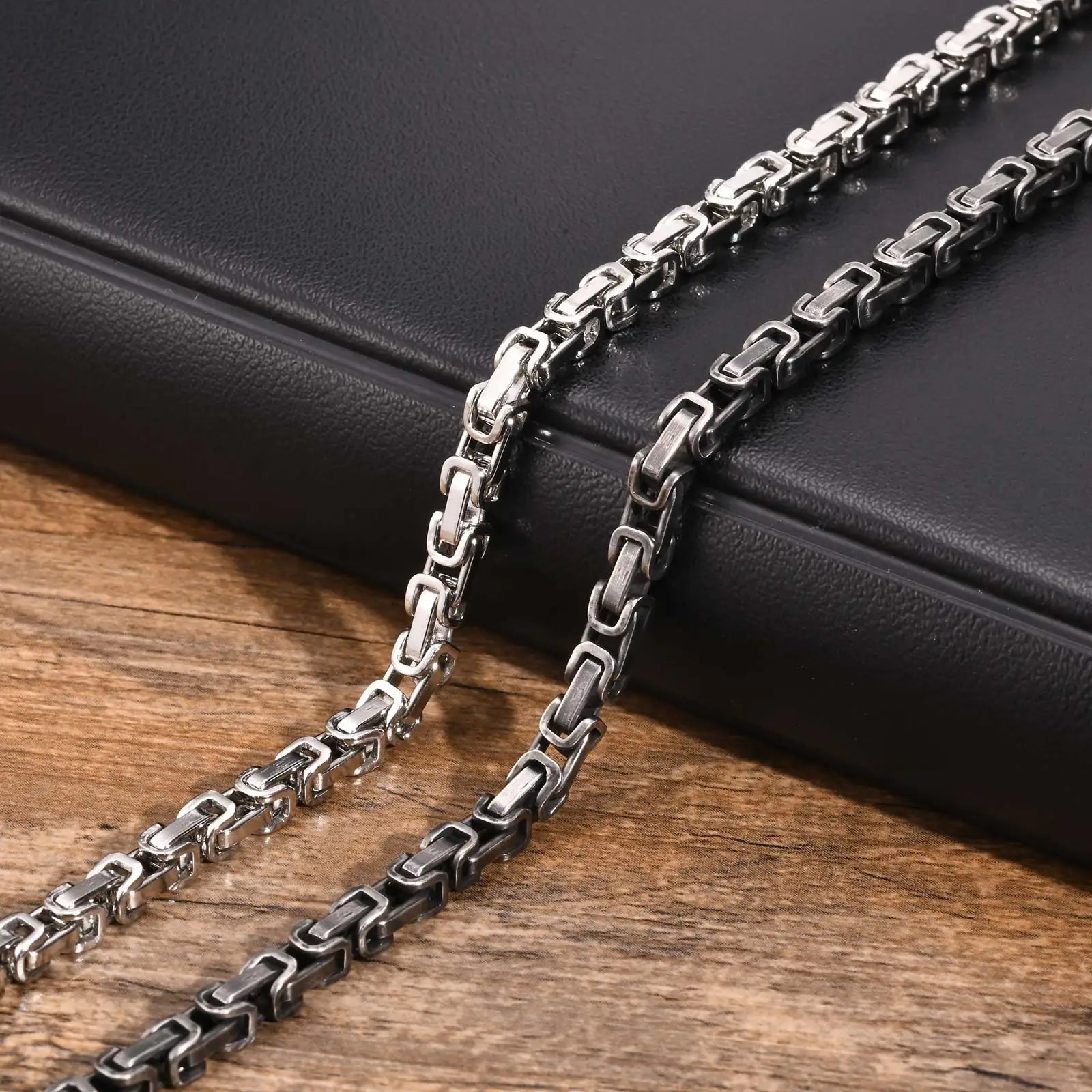 Byzantine Retro Chain Bracelet 4mm — Stainless Steel