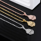 Full Moissanite Necklaces For Women Men 925 Sterling Silver Lab Diamond Pendant Chain Wedding Party 18K Gold Plated Fine Jewelry