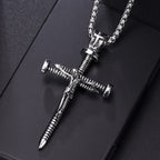Cross Pendant Necklace — Stainless Steel