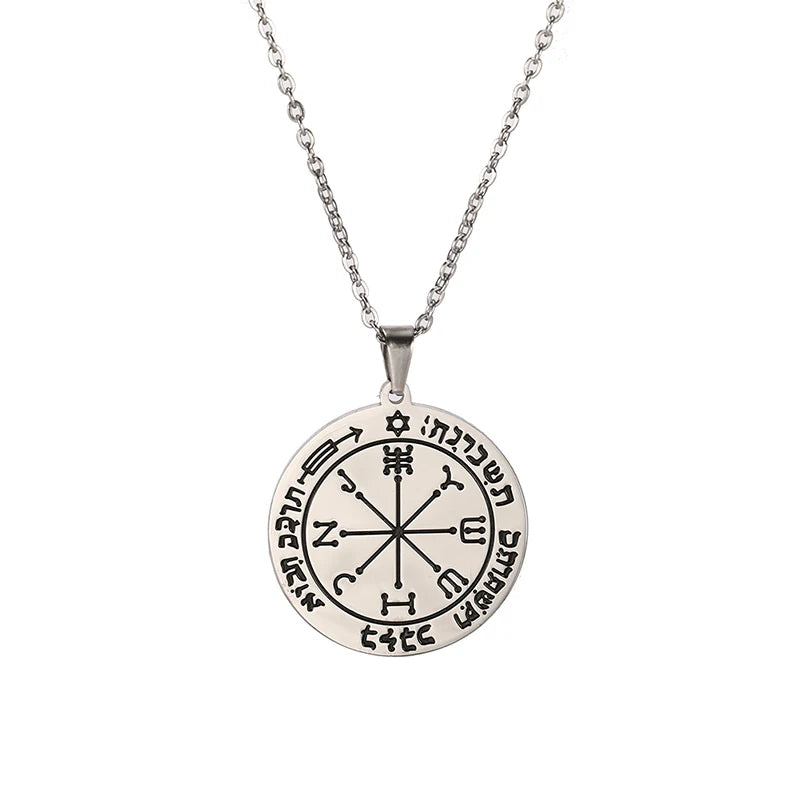 Talisman Of Protection Good Luck Wealth Necklace Seal Of Solomon The Sixth Spark Vintage Stainless Steel  Amulet salomon hombre