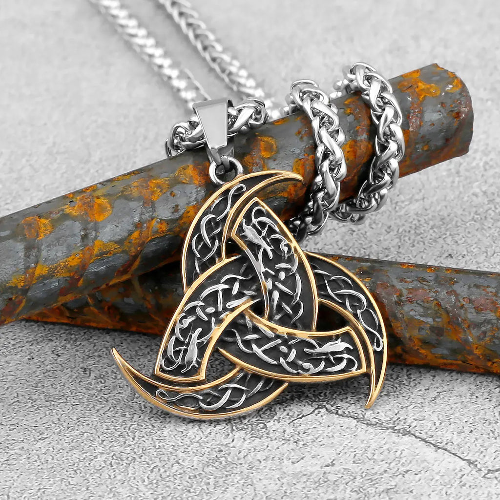 Celtic Trinity Knot Pendant Necklace — Stainless Steel