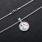Iced Out Photo Pendant Necklace 26MM