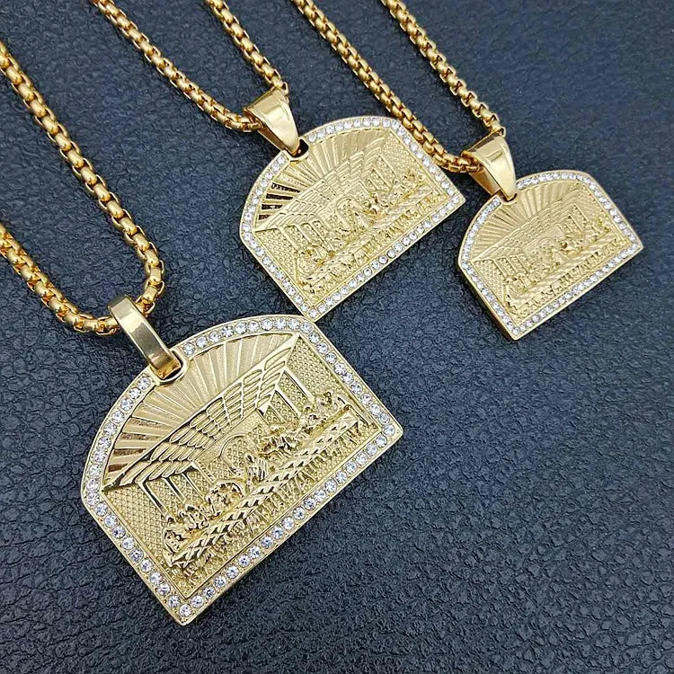 Last Supper Door Pendant Necklace — Stainless Steel