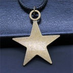 Pentagram Pendant Necklace for Men 45cm Chain