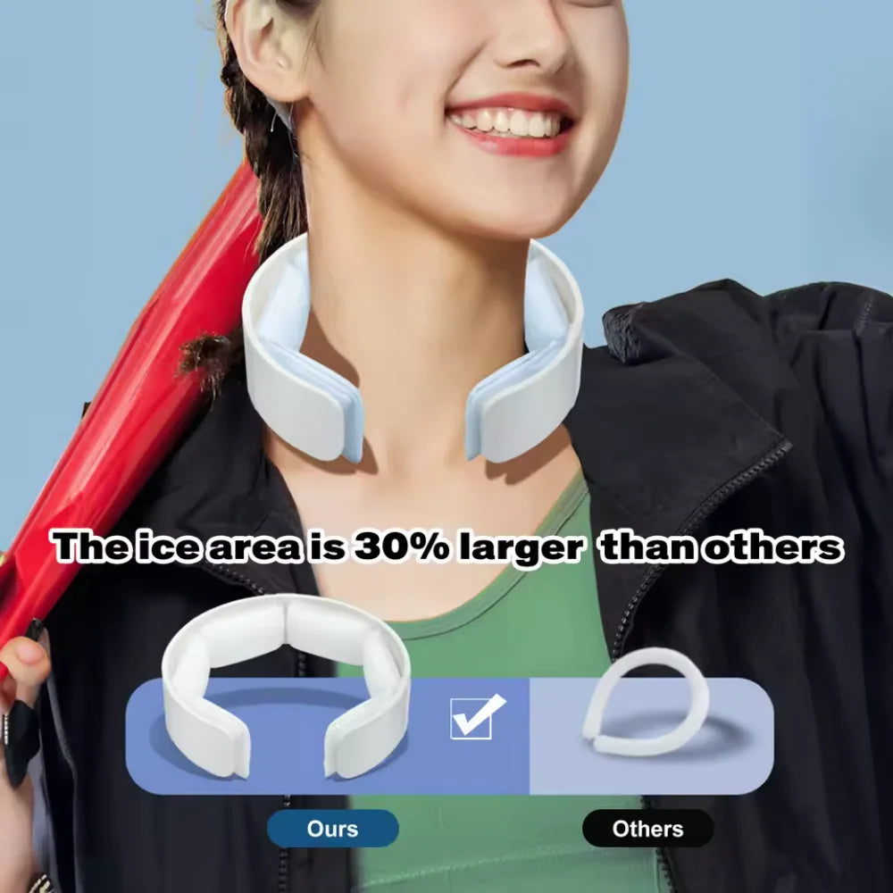 Reusable PCM Cooling Neck Wrap Ice Neck Collar For Summer Heat Relief Portable TPU Ice Ring For Outdoor Working Hiking