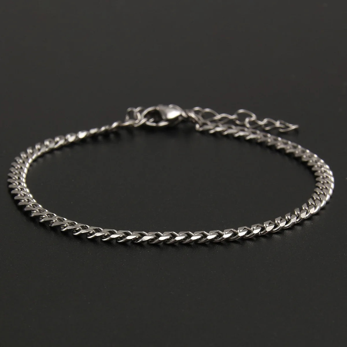 3.5-7MM Stainless Steel Chain Bracelets For Men Women Punk Curb Cuban Link Chain Bangle Fashion Party Never Fade Jewelry