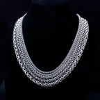 2-8mm (40-80cm) Full Size Stainless Steel Dragon Chain Necklace Fashion Punk Twist Chains Jewelry Gift for Men Women