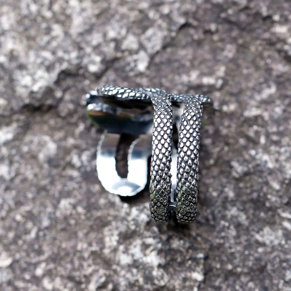 NEW Men's 316L stainless-steel rings Punk Fashion snake RING for teens animal Jewelry Gift free shipping