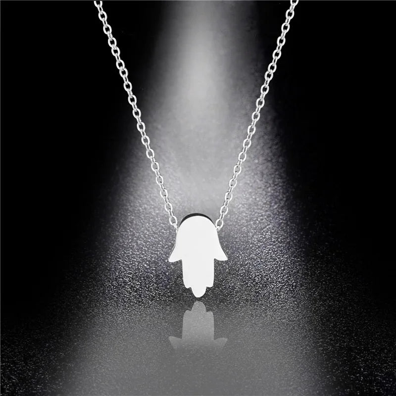 Star of David Heart Pendant Necklace — Stainless Steel