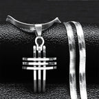 Cross Snake Steel Pendant Novelty Trinity Stereo