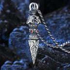 Retro Subduing Demon Pestle Pendant Necklace Male Jewelry Tide Amulet Silver Chain Necklace For Men Personality