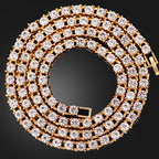 Hip Hop Men Iced Out Chain Prong Rhombus Cuban Link Necklace 14/20MM width Gold Silver Color Thick Cuban Chain Necklace