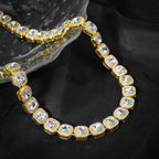 Iced Out Cuban Tennis Chain Necklace 13mm — Two-Tone Square CZ