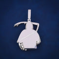 LYEE CYEE Custom Soul Collector Pendant. Iced-Out Grim Reaper with Blood-Red Detail. Your Fearless Statement. pendant