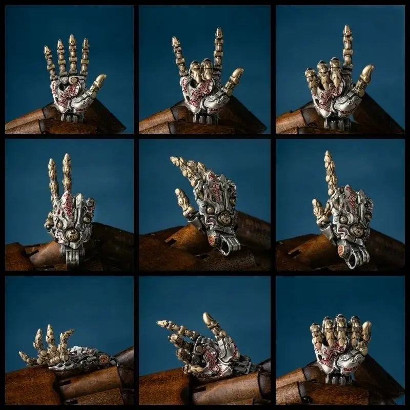 Gothic Mechanical Hand Pendant Necklace
